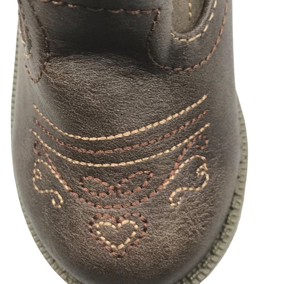 Cat And Jack Size 5 Chloe Cowgirl Boots Brown New With Tags - Picture 5 of 14